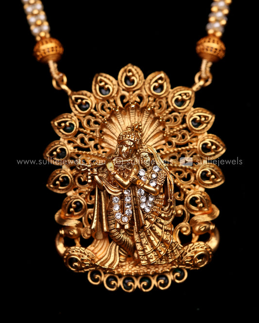 Radha Krishna Pendant Set