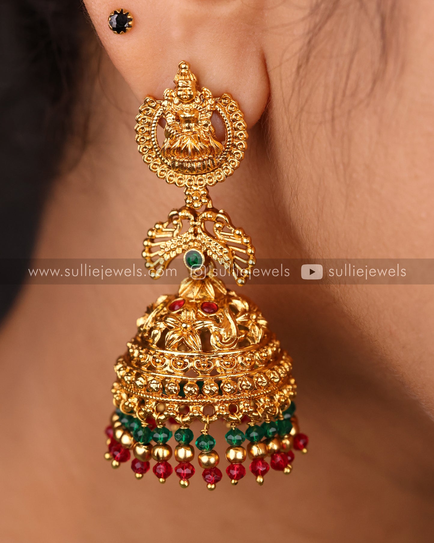 Multicolour Lakshmi Jhumka