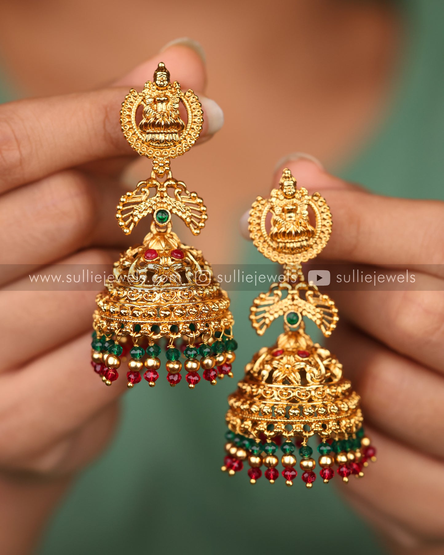 Multicolour Lakshmi Jhumka