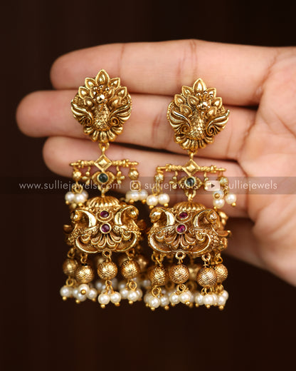 Antique Premium Nagas 3D Necklace with Earring