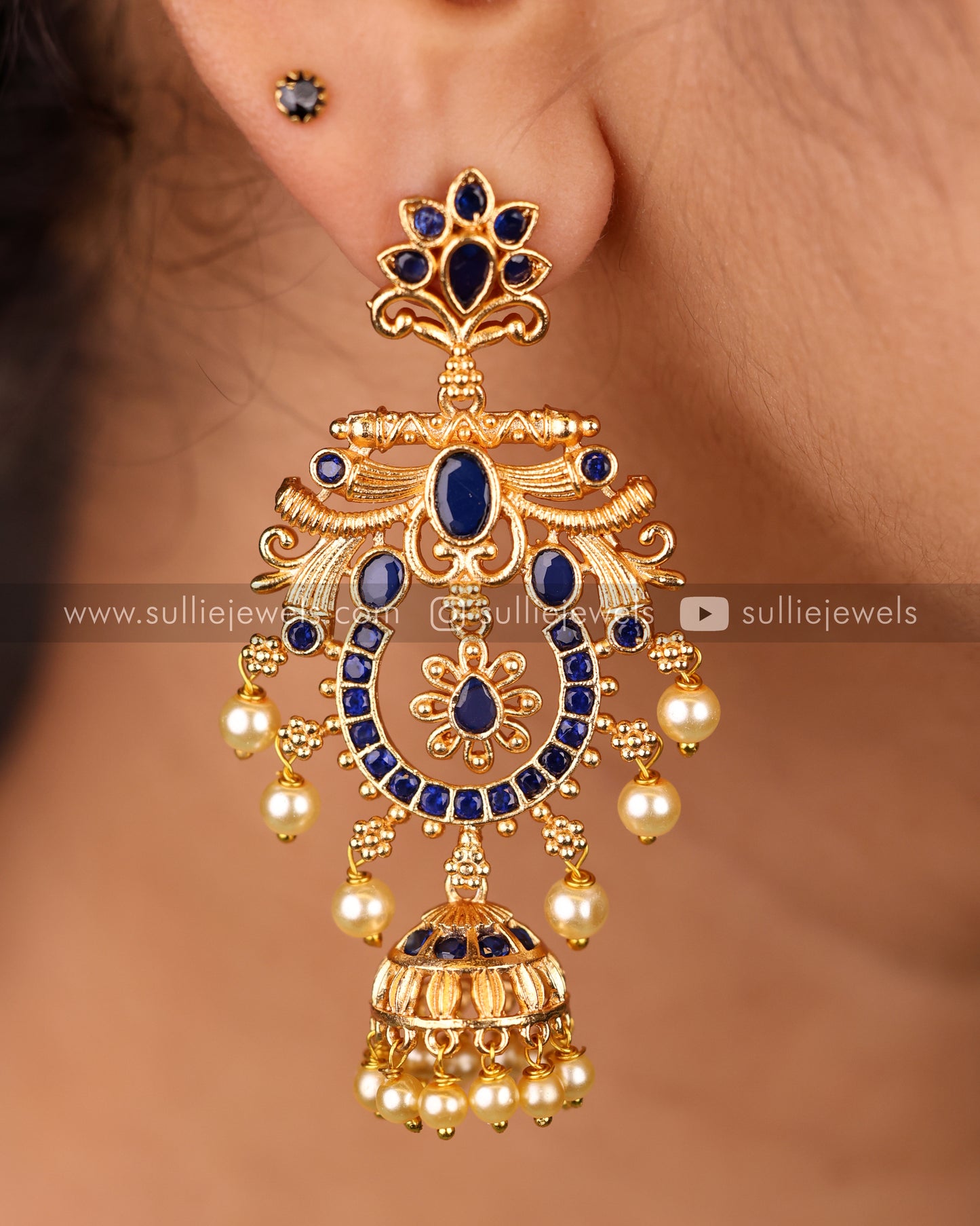 Chandbali Stone Earrings