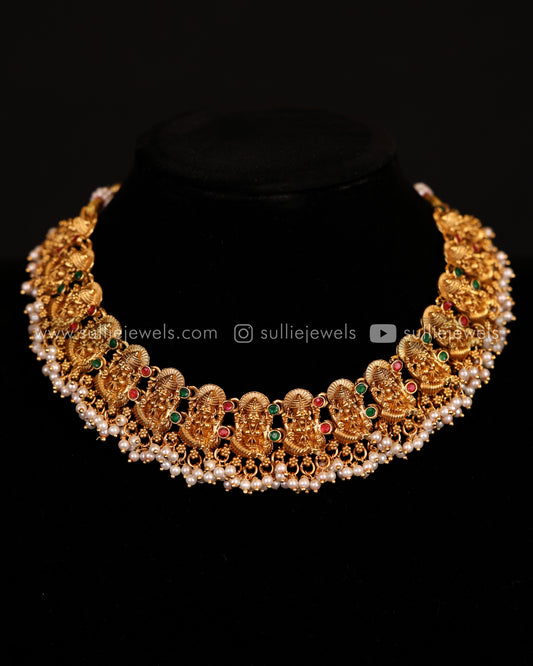 Premium Lakshmi Guttapusalu Necklace Set