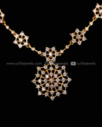 Diamond Web Necklace Set