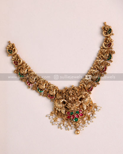 Lakshmi Gold Necklace with Earring