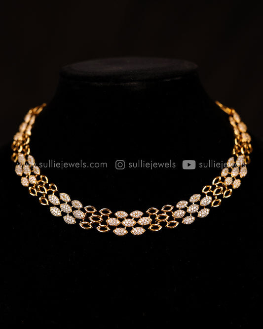 Diamond Honeycomb Neckace Set