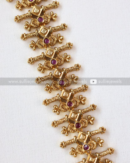 Antique Premium Nagas 3D Necklace with Earring