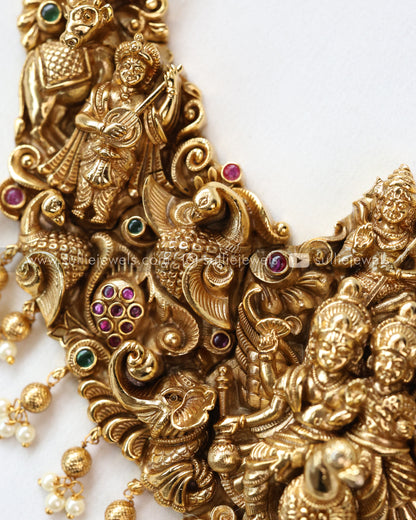 Antique Premium Nagas 3D Necklace with Earring