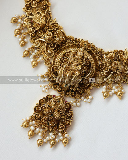 Antique Premium Goddess Haram with Earring