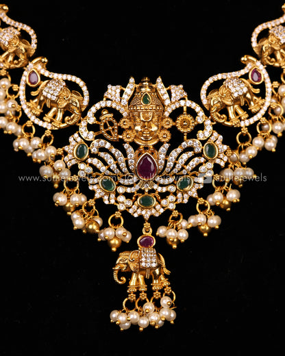 AD Premium Venkateswara Necklace Set