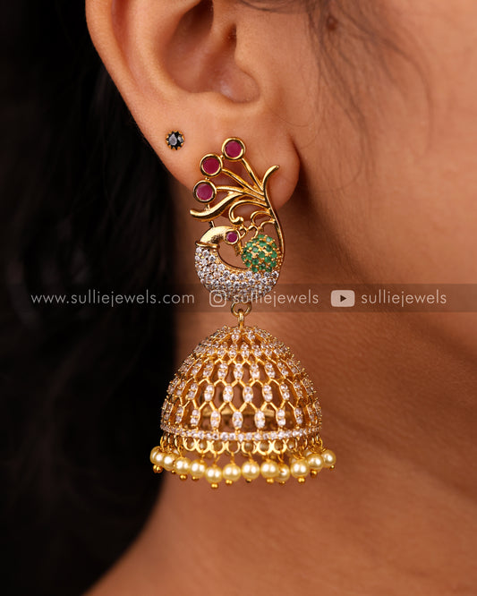 Premium Peacock AD Jhumka