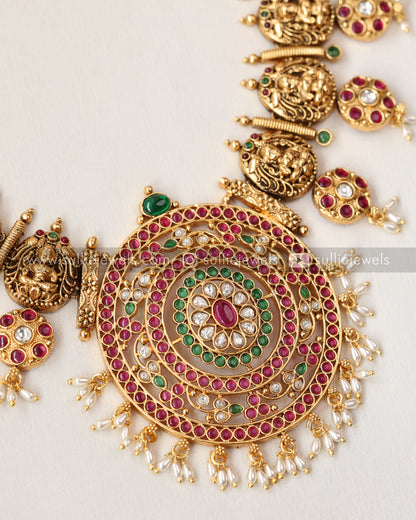 Chakra Broad Lakshmi Bridal Combo - Pearl Drops ( 3 piece )