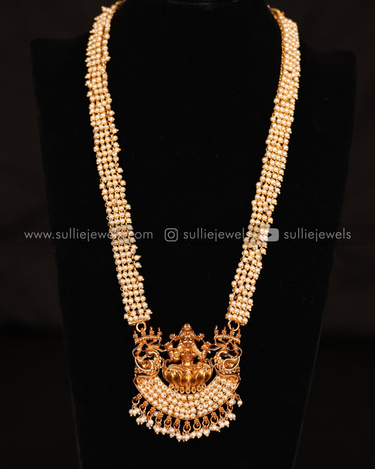 Lakshmi Pearl Bridal Haram or Long Necklace