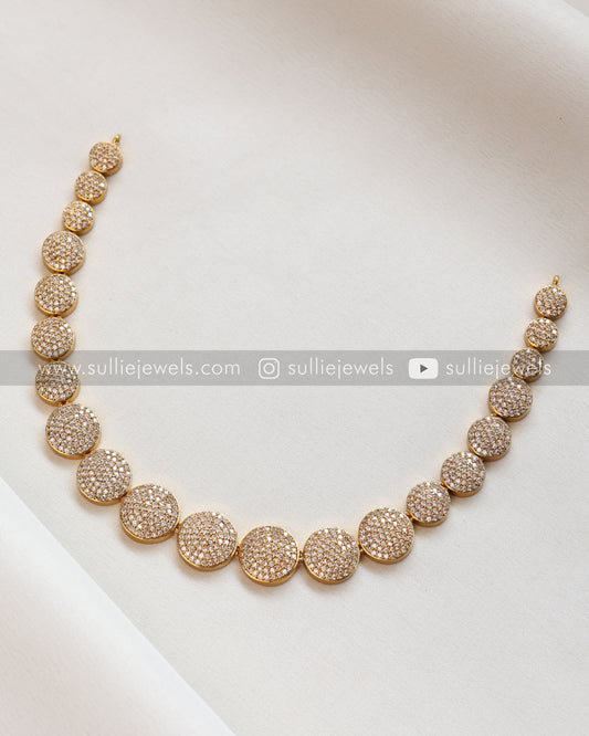 Diamond Lookalike Necklace with Earring