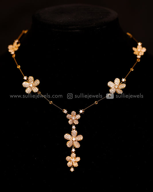 Diamond Flower Chain Set