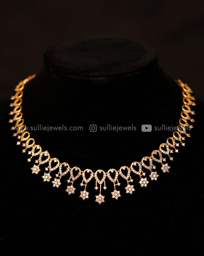 Diamond Shooting Star Necklace Set