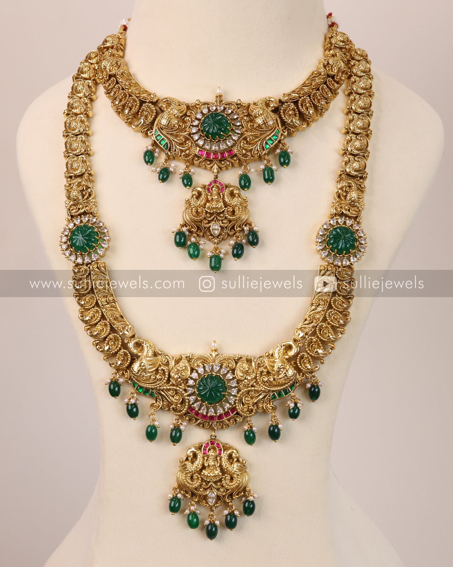 Lakshmi Designer Emerald Bridal Combo ( 3 piece )