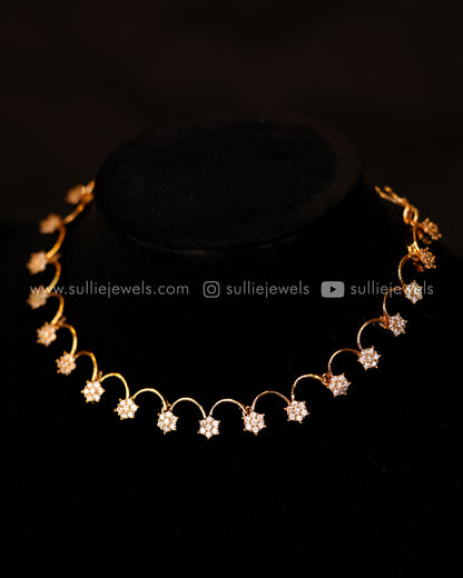 Diamond Inverted U Necklace Set