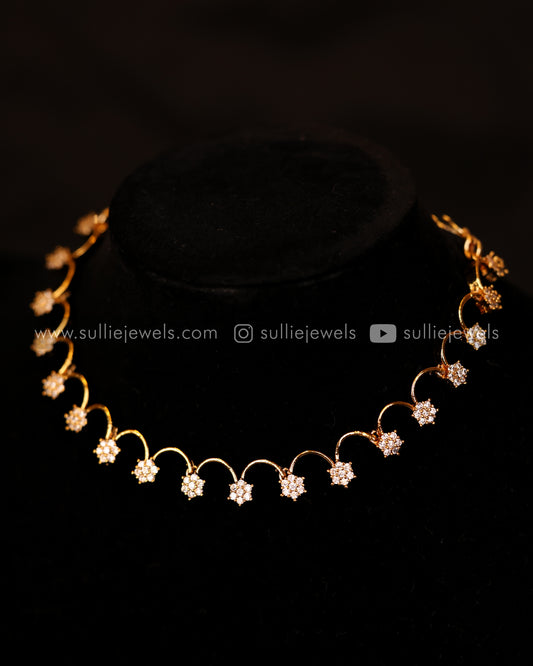 Diamond Inverted U Necklace Set