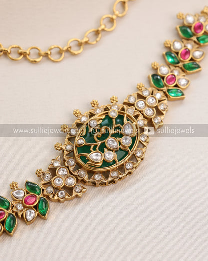 Kundan Inlay Premium Choker / Necklace with Earring