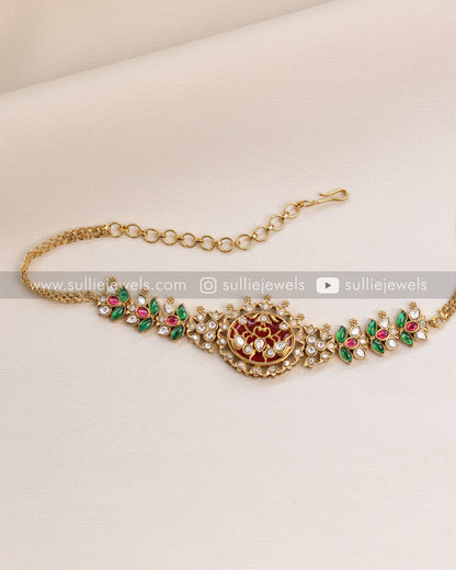 Kundan Inlay Premium Choker / Necklace with Earring