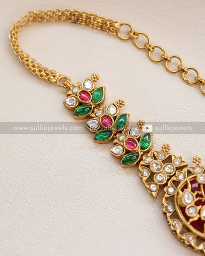 Kundan Inlay Premium Choker / Necklace with Earring