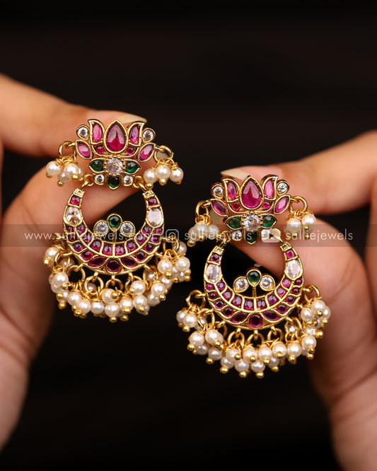 Lotus Kemp Chandbali Earring