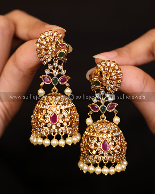 AD Premium Peacock Jhumka