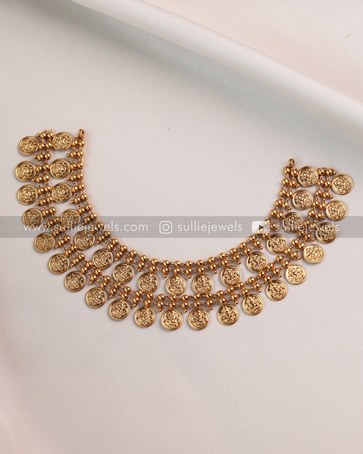 Two Layer Coin Traditional Necklace with Jhumka