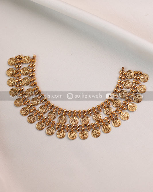 Two Layer Coin Traditional Necklace with Jhumka