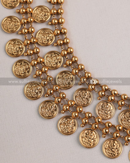 Two Layer Coin Traditional Necklace with Jhumka