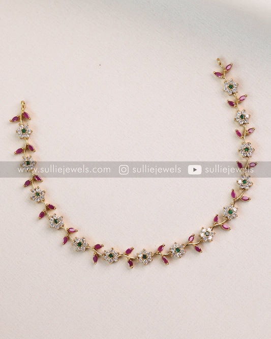 Diamond Multicolour Climber Necklace Set