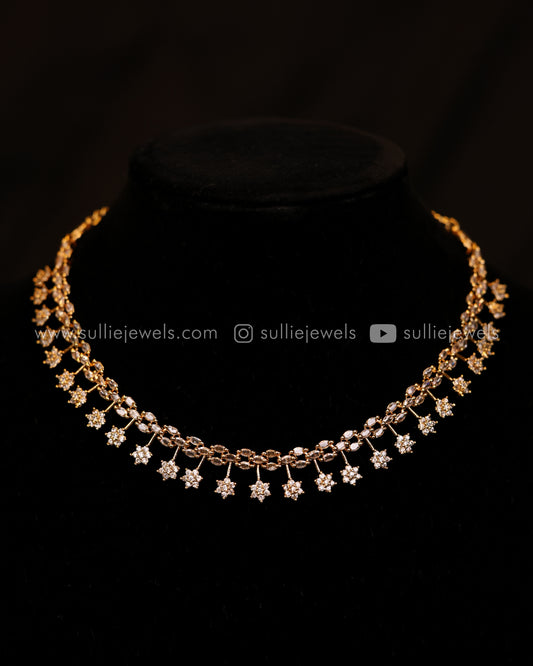 Diamond Shooting Star Necklace Set