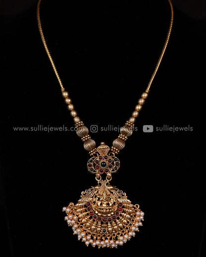 Bridal Combo - Coin Necklace Short & Long, Lakshmi Pendant & 2 Jasmine Scrunchies