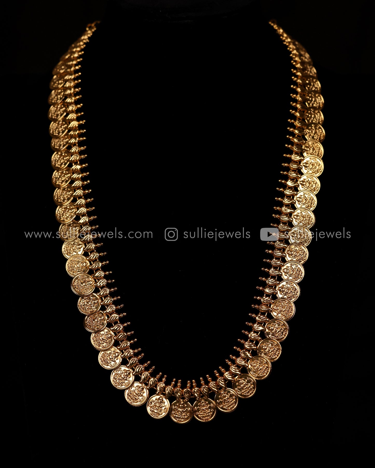 Bridal Combo - Coin Necklace Short & Long, Lakshmi Pendant & 2 Jasmine Scrunchies