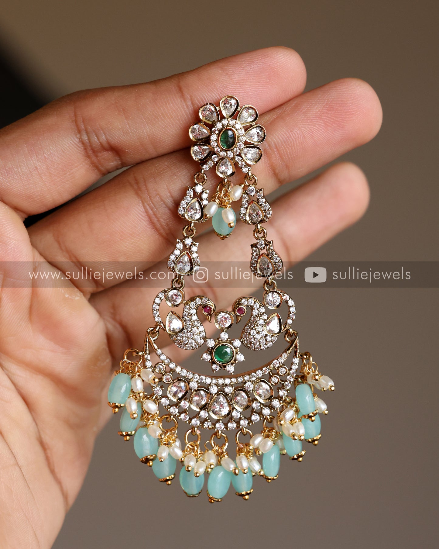 Premium Stone Long Earring