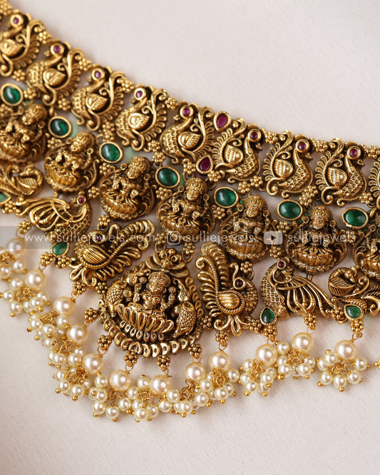 Antique Premium Lakshmi Bridal Choker with Jhumka