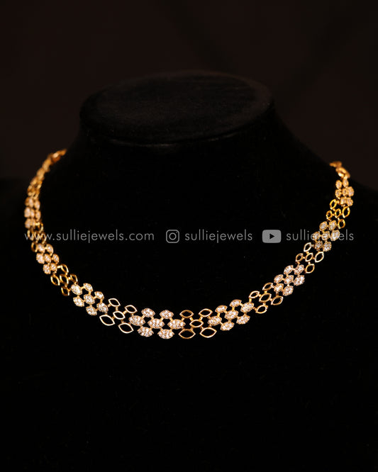 Diamond Mini Honeycomb Necklace Set