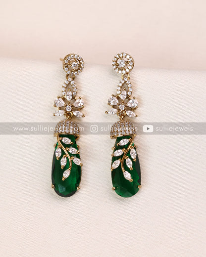 Premium Stone Leaf Earring