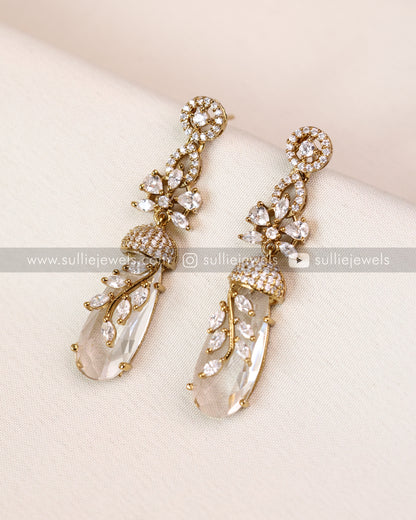 Premium Stone Leaf Earring