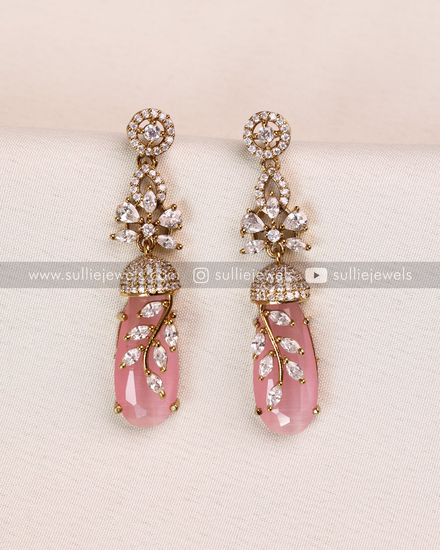 Premium Stone Leaf Earring