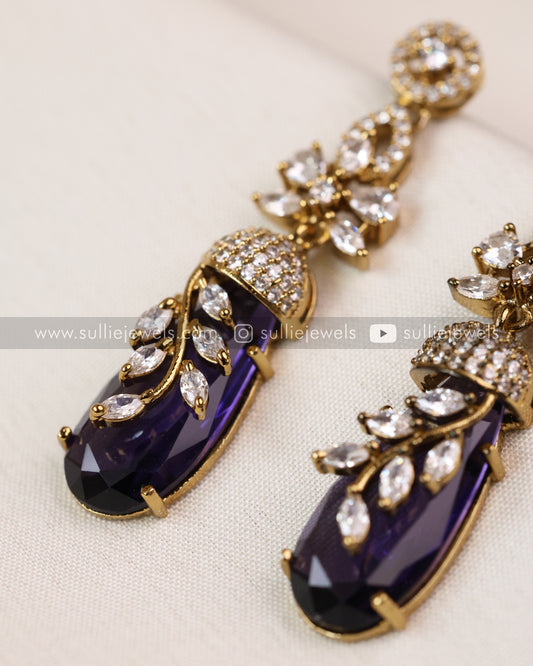 Premium Stone Leaf Earring