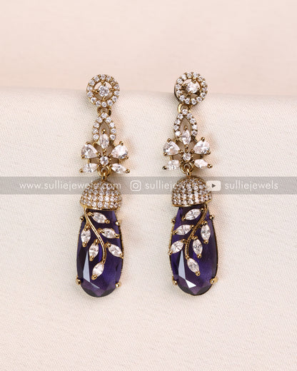 Premium Stone Leaf Earring